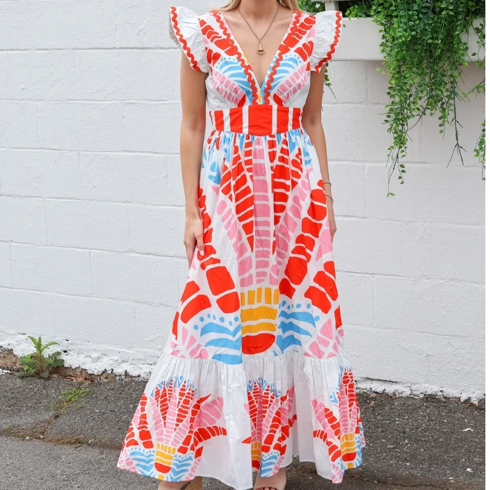⭐️CK BRADLEY henning dress in papyrus punch⭐️ - Picture 2 of 4